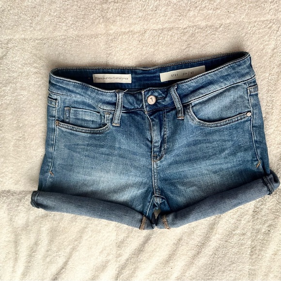 Pilcro and the Letterpress “Stet” Roll Up Shorts | Light Blue Denim | Sz:27 - Picture 12 of 16
